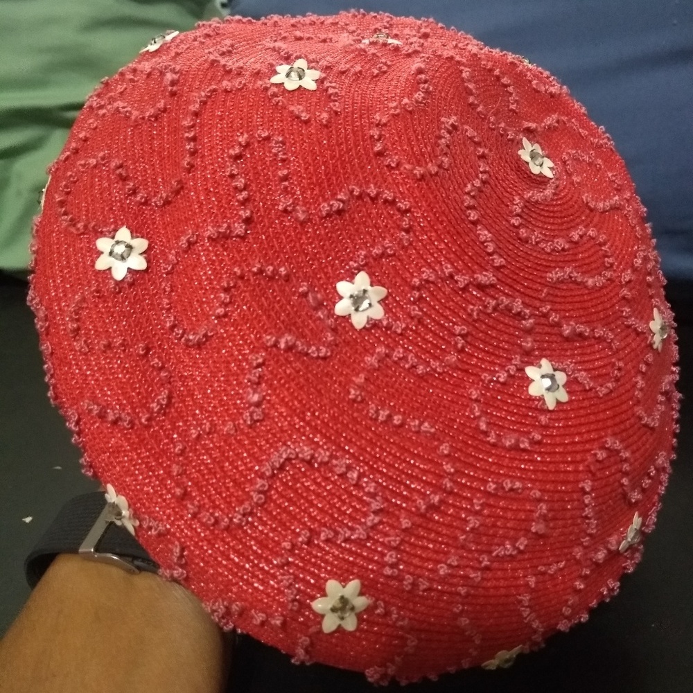 Vintage 60s Red Longchamps Beret